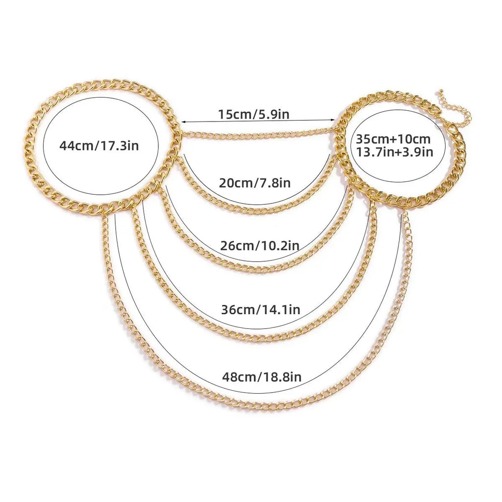 Women's Shoulder Chain Jewelry - Collarbone & Shoulder Gold