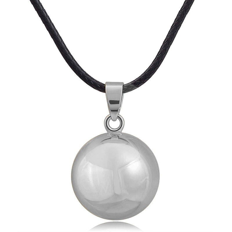 Pregnancy Bola Necklace for Pregnant Women with Silver Pendant