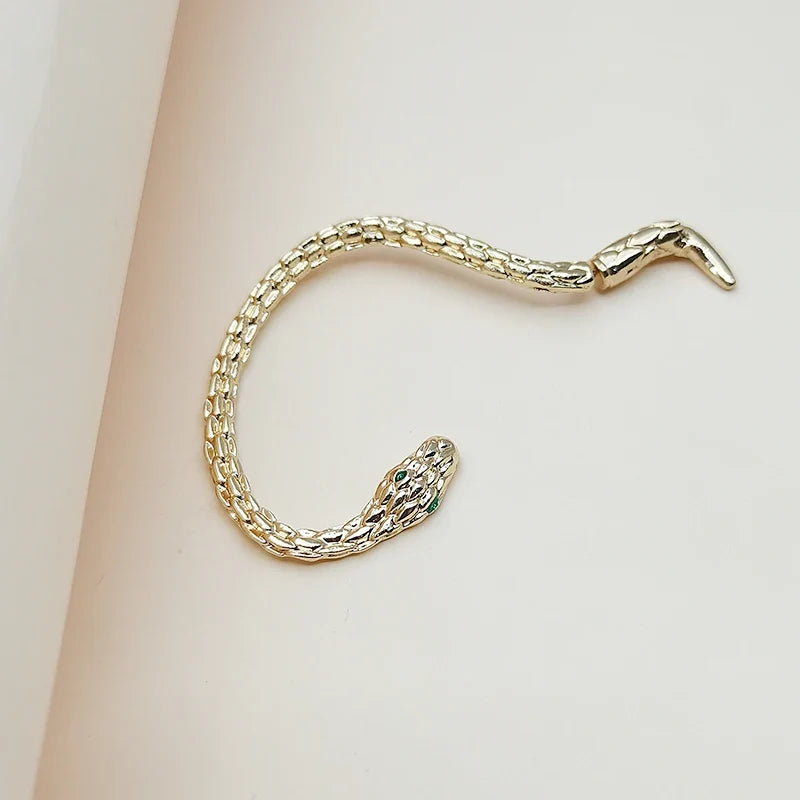 Long Snake Dangle Earring gold