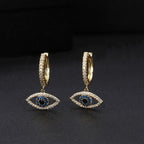 Blue Eye Earring gold