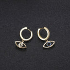 Blue Eye Earring gold