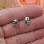 Silver Skull Earring