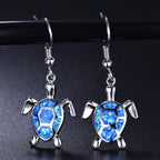 Blue Turtle Earring