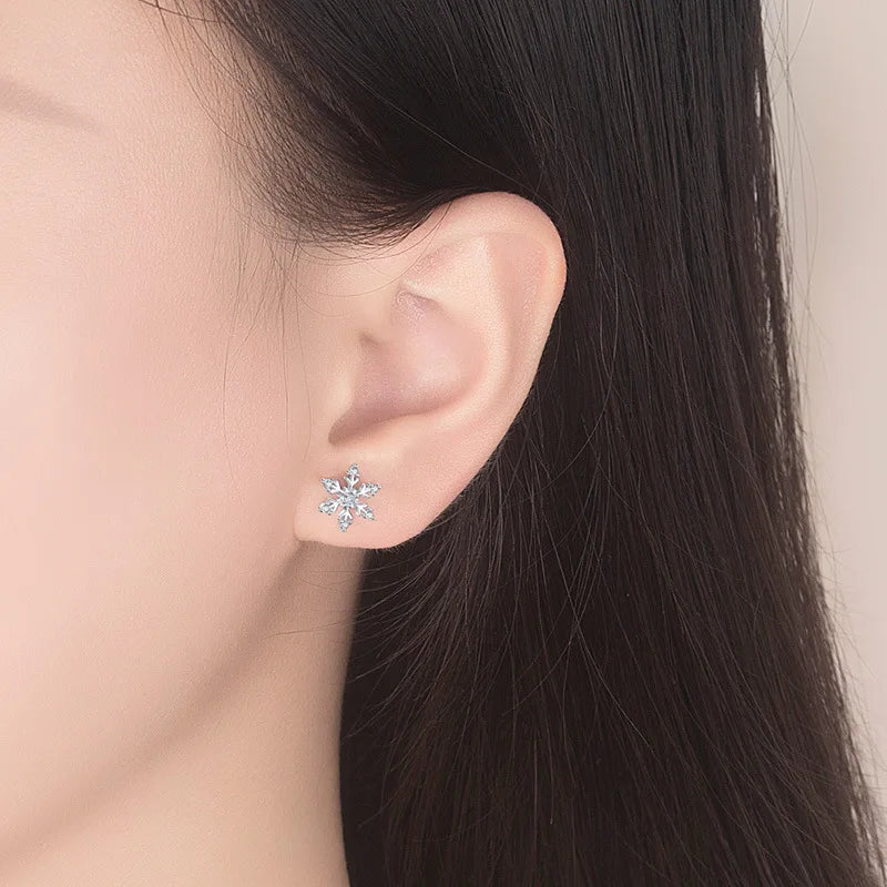 Women’s Snowflake Stud Earrings