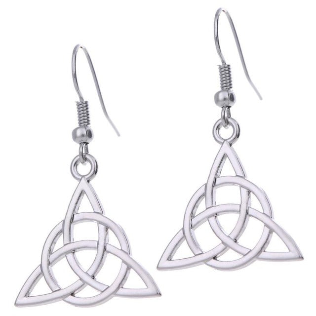 Celtic Silver-Tone Earrings
