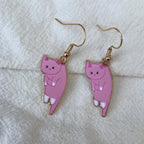Cute Cat Earrings pink