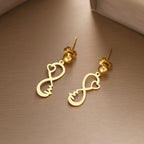 Infinite Heart Earrings gold