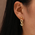 Infinite Heart Earrings gold