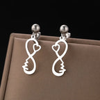 Infinite Heart Earrings Silver