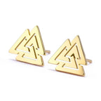 Gold-Tone Viking Earrings for Men