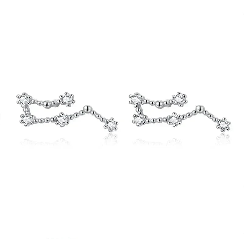 12 Constellations Zodiac Sign Earrings for Women Gemini