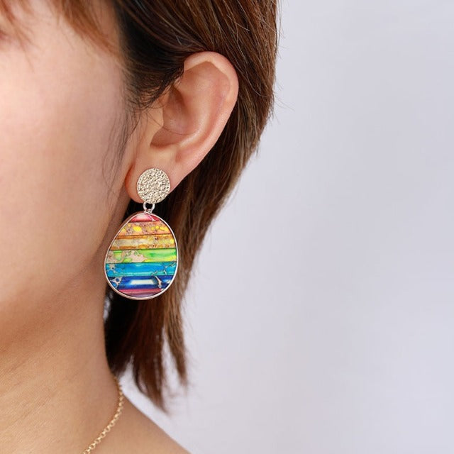 7 Chakras Drop Earrings for Women