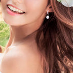 Classic Earrings with Pearl and Zircon