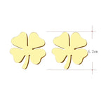 Lucky Four-Leaf Clover Stud Earrings