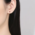 Silver Mushroom Stud Earrings