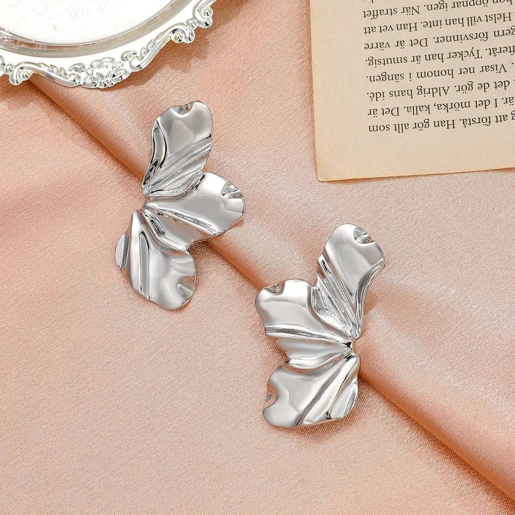 Demi-Flower Stud Earrings silver