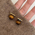 Tiger's Eye Women's Stud Earrings