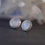 Women's Moonstone Stud Earrings