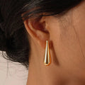Fine Water Drop Stud Earrings