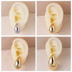 Gold Water Drop Stud Earrings