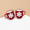 Snowflake Mug Stud Earrings