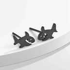 Shark Stud Earrings black