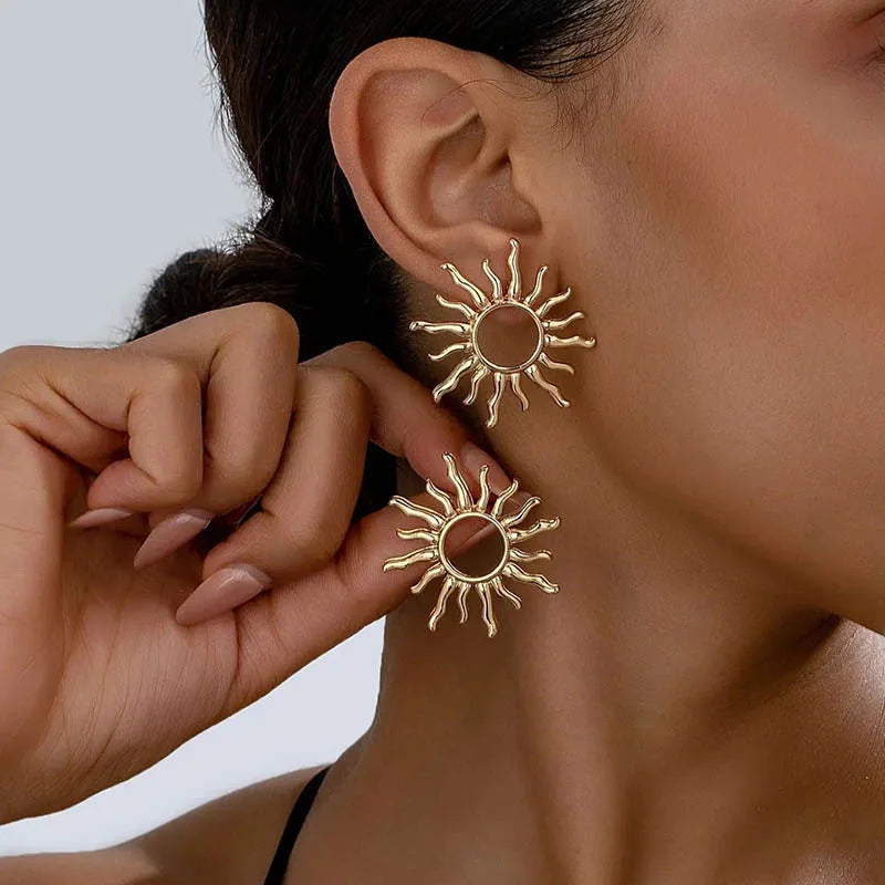 Sun Stud Earrings for Women