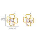 Four-Leaf Clover Lucky Stud Earrings