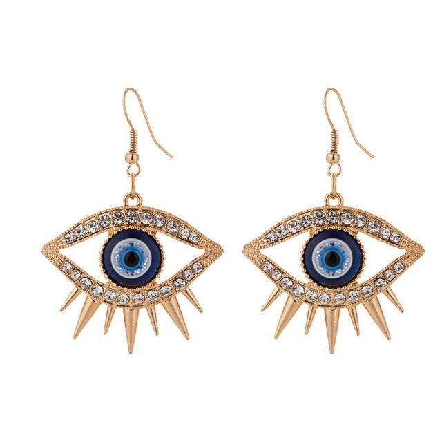 Blue Greek Turkish Evil Eye Earrings Mataki Matiasma style 3