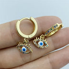 Blue Greek Turkish Mati Mataki Evil Eye Earrings