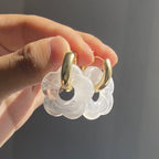 Resin Flower Hoop Earrings