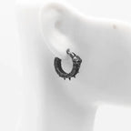Gothic Skull Hoop Earrings