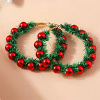 Christmas Garland Hoop Earrings
