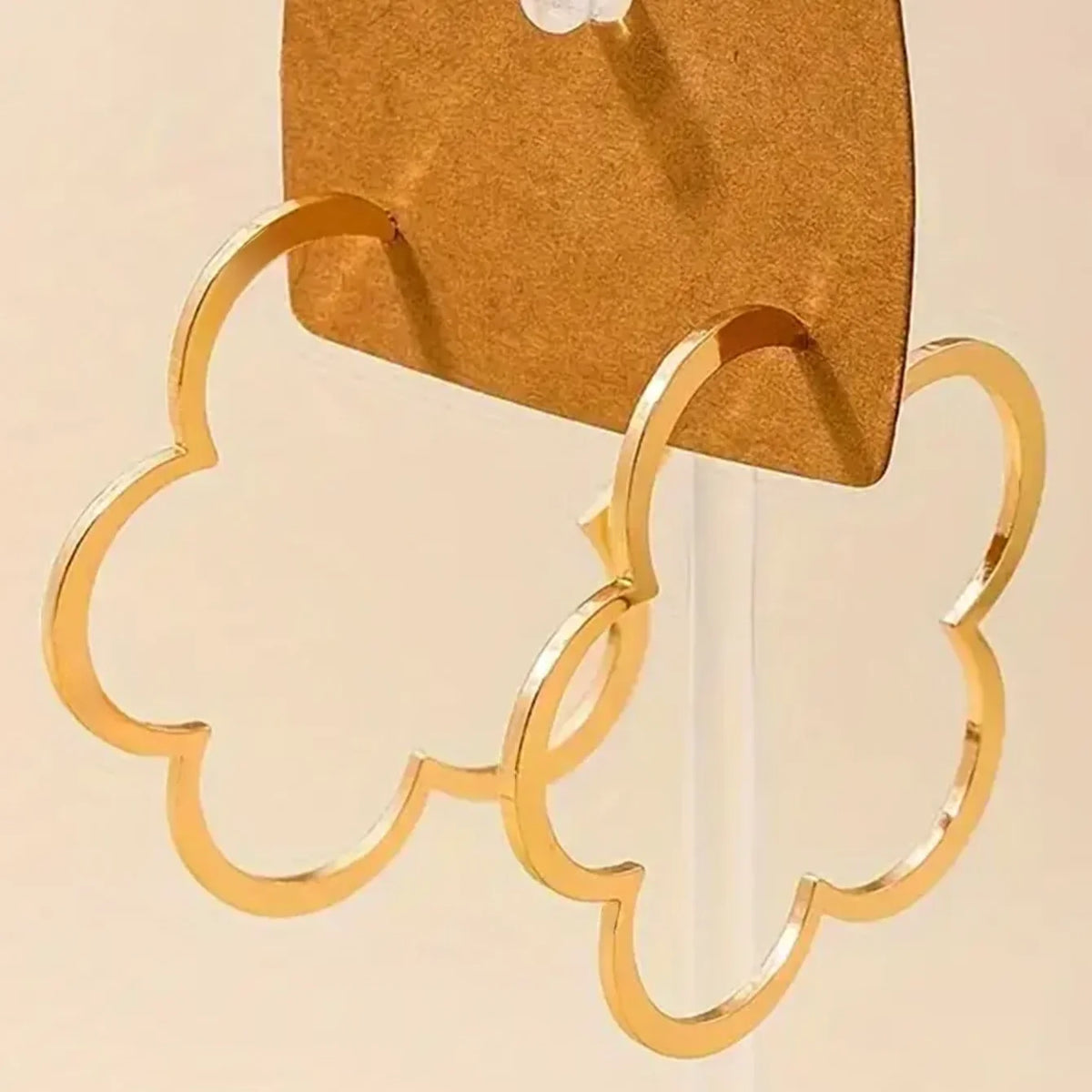 Five-Leaf Clover Hoop Earrings