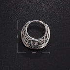 Nordic Viking Hoop Earrings silver