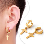 Men's Women's Cross Earrings