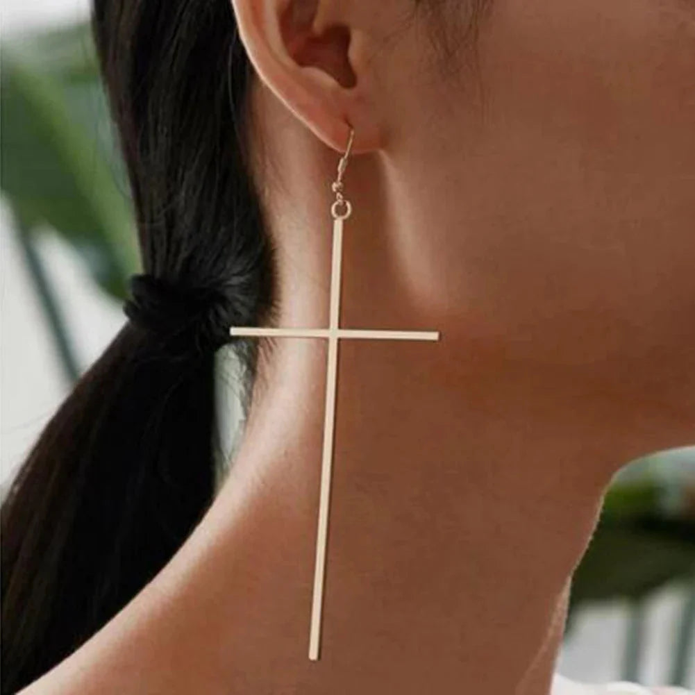 Long Cross Earrings