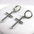 Cross Dangle Earrings silver