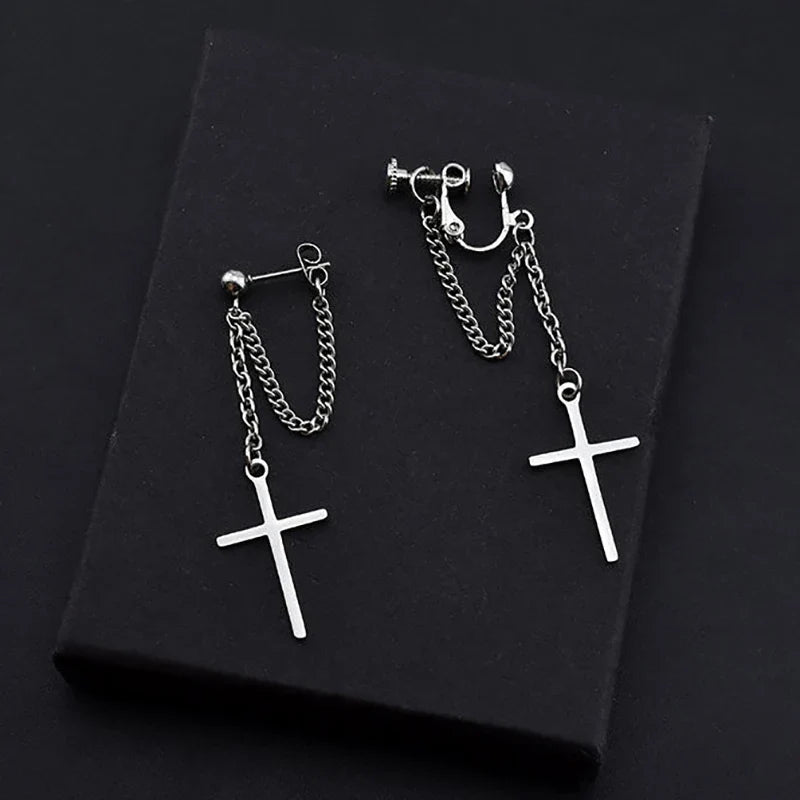 Rock Cross Earrings