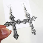 Gothic-Style Cross Earrings for Women 