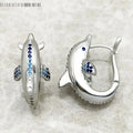 Sapphire Dolphin Earrings - Exception®