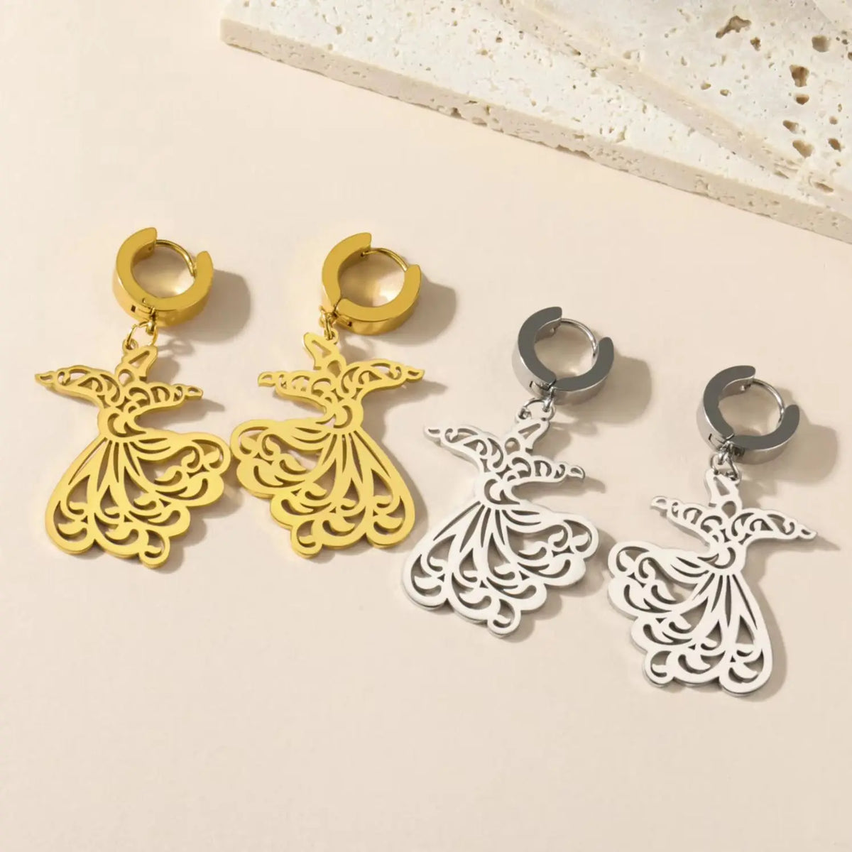 Arabic Ramadan drop earrings for women, 
