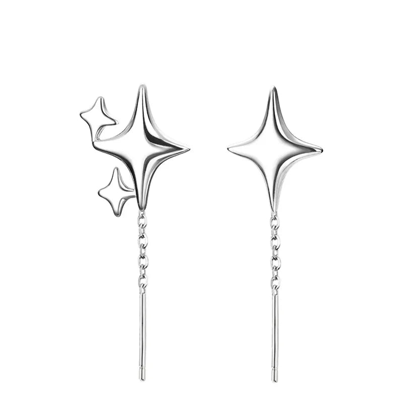 Charming Asymmetrical Star Drop Earrings