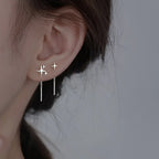 Charming Asymmetrical Star Drop Earrings