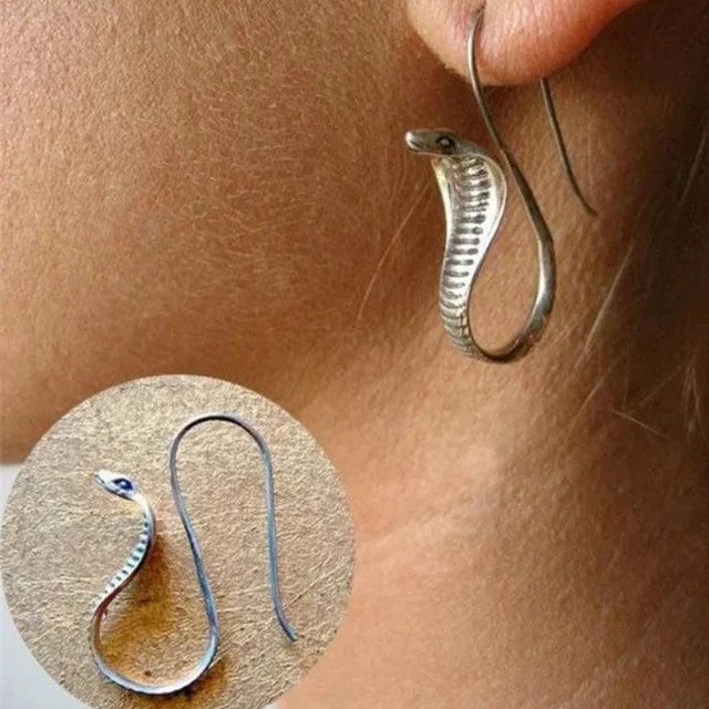 Egypt Cobra Earrings silver