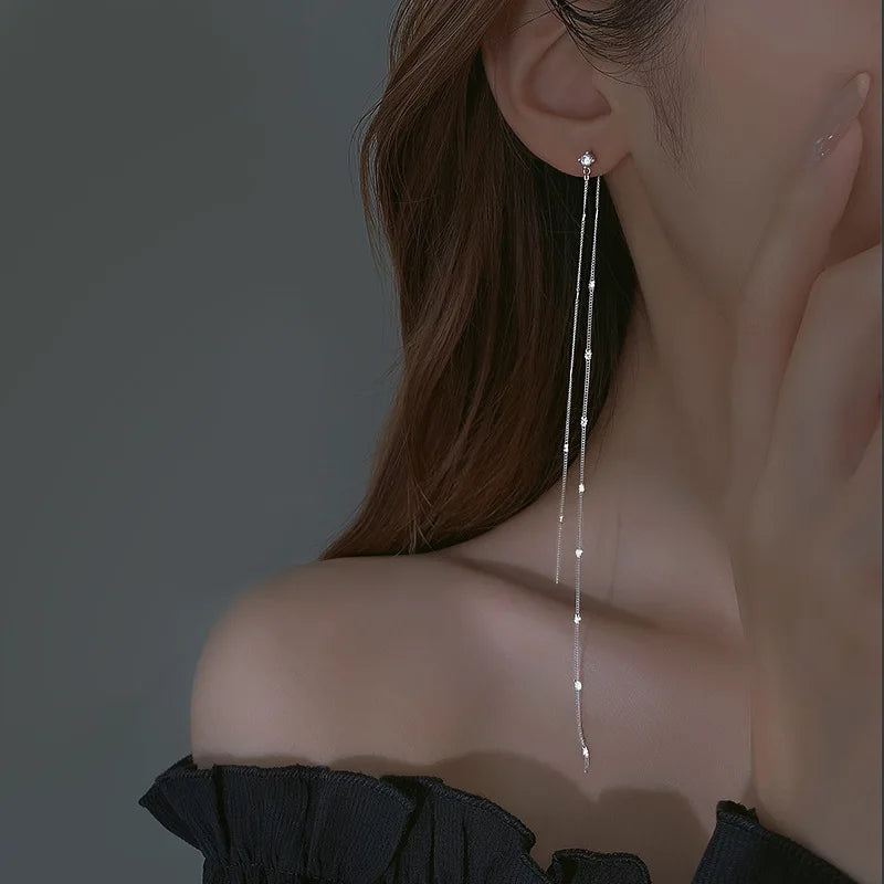 Elegant Long Drop Earrings