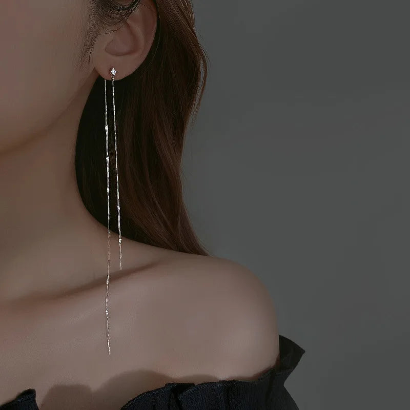 Elegant Long Drop Earrings