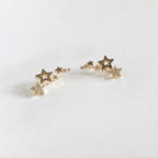 Star Piercing Earrings in Gold