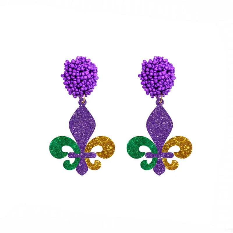 Women's Dangle Earrings Fleur-de-Lis