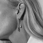 Fine Teardrop Stud Earrings silver